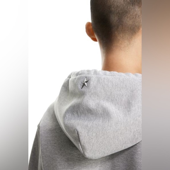 MUGLER H&M Men’s Star-Motif Hoodie, Gray, XL NWT in Packaging * Ready to Ship ✅ - Picture 7 of 10